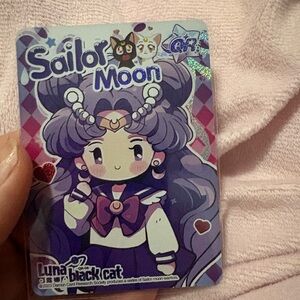 Japanese Sailor Moon card human Luna as a chibi